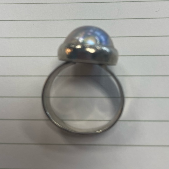 Pearl & sterling silver ring - Picture 3 of 4